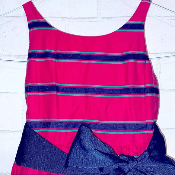 Ralph Lauren $150 Blue Label size 4T Hot Pink & Navy Stripes Formal Dress EUC - Picture 10 of 15